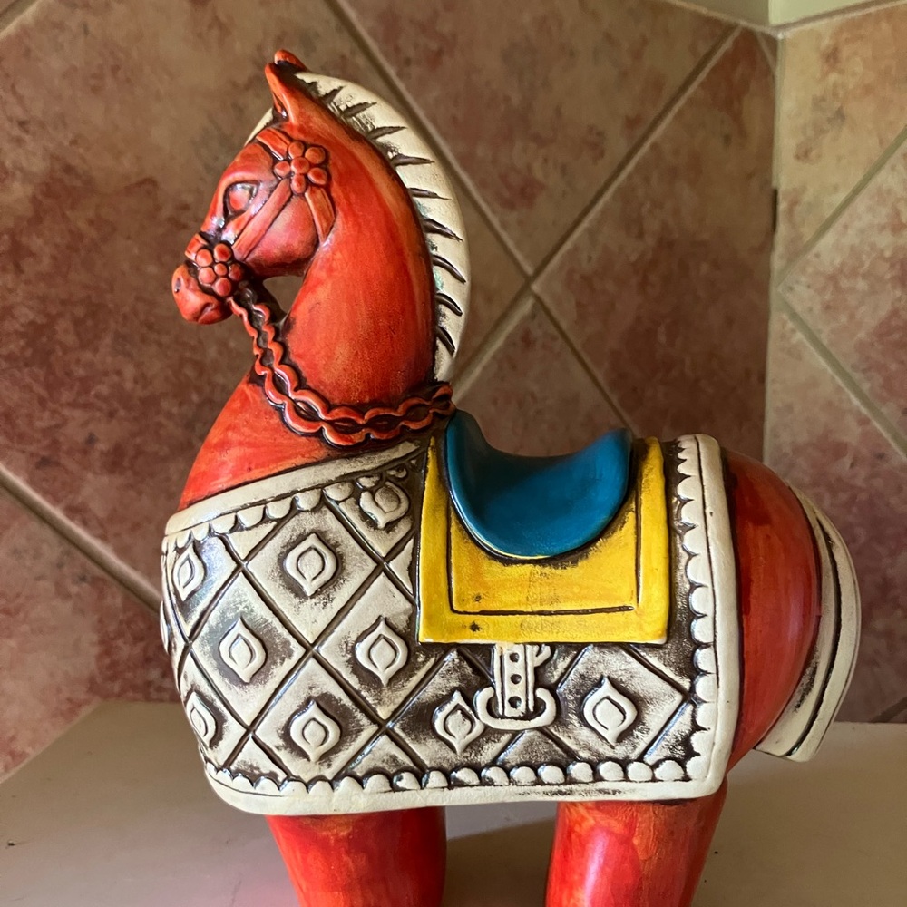 1960’s Chalkware Decorative Horse Figurine Mid Century Modern
